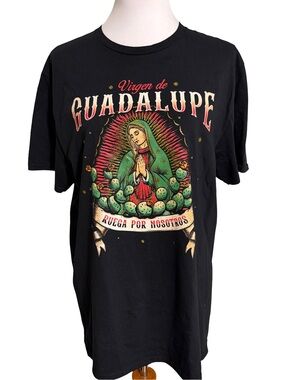 Eighty Eight Virgen de Guadalupe Graphic Tee - Black, Green, Red